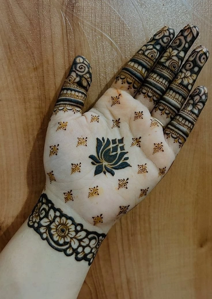 Front Hand Simple Mehndi Design