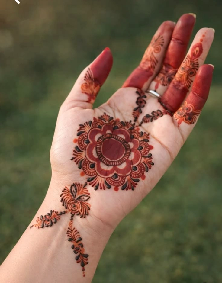 Royal Front Hand Mehndi Design