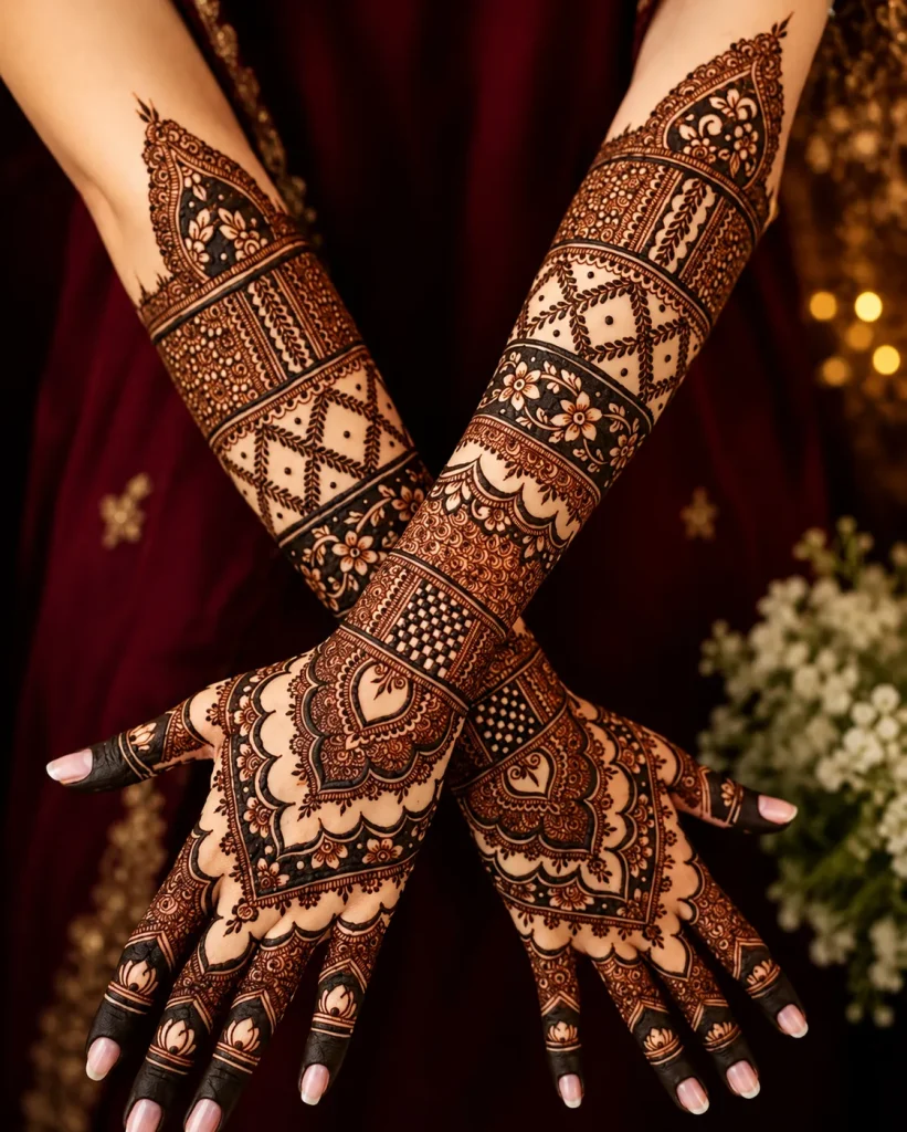 karva chauth mehandi design back hand