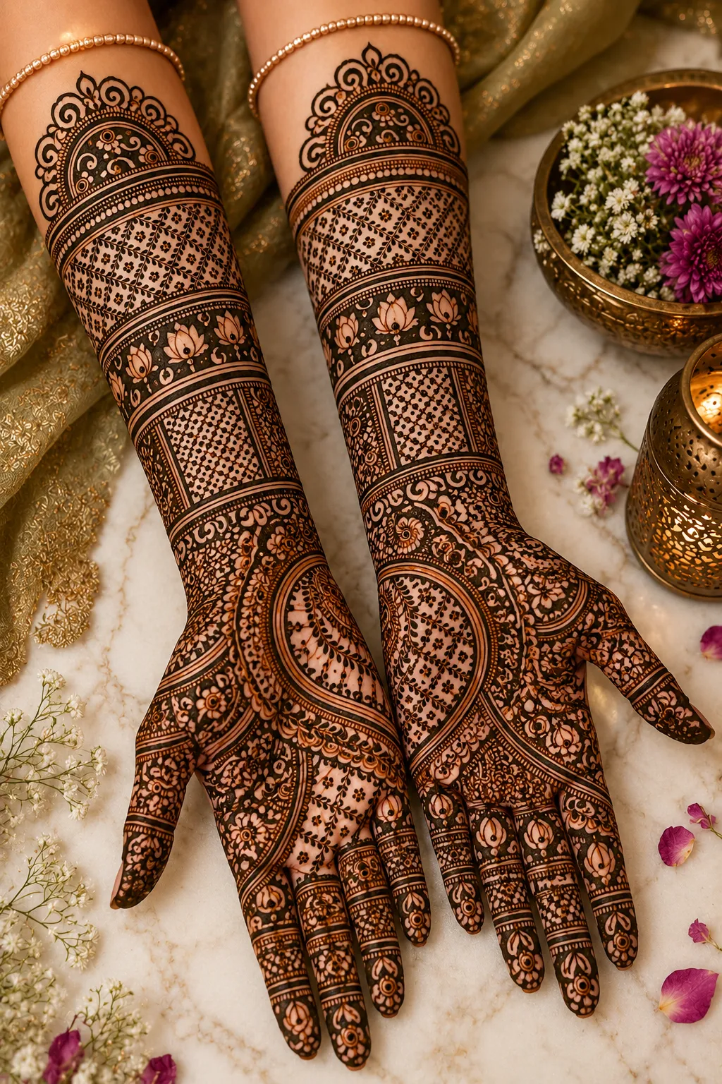 Back Full Hand Mehandi Design