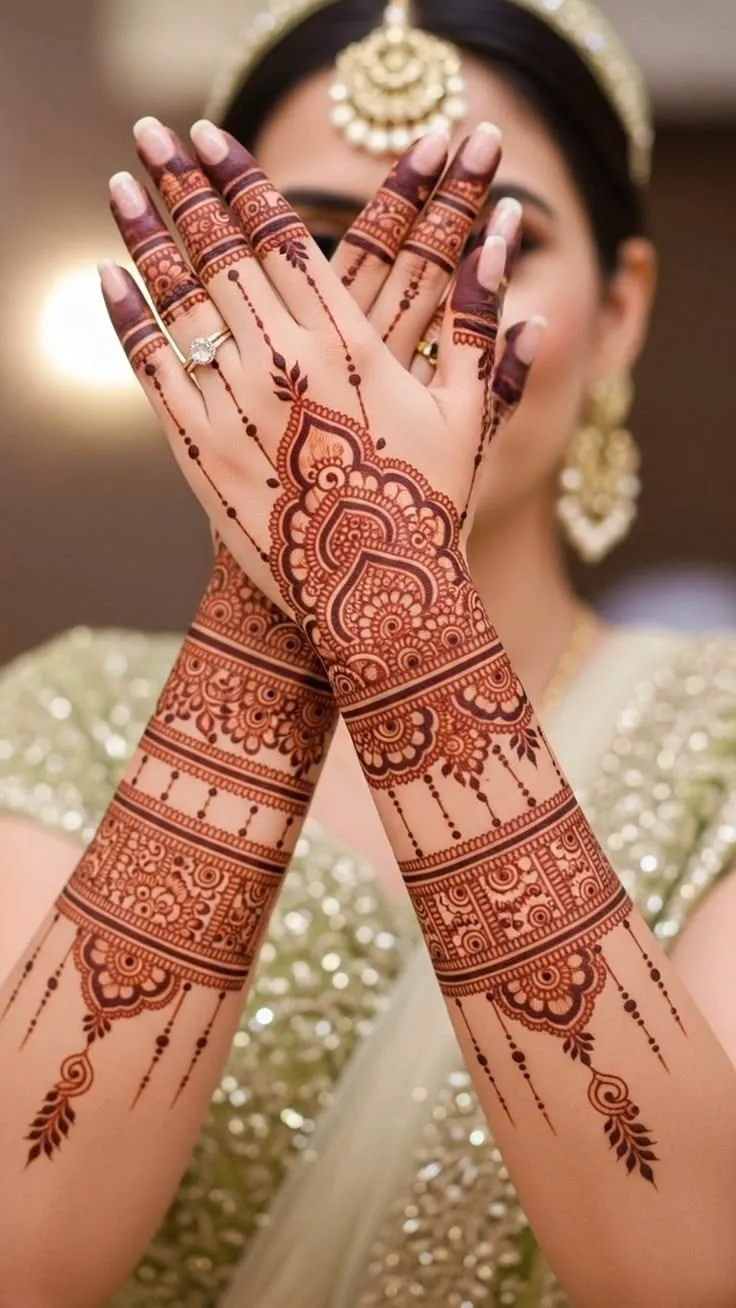 Full Hand Mehandi Designs Simple