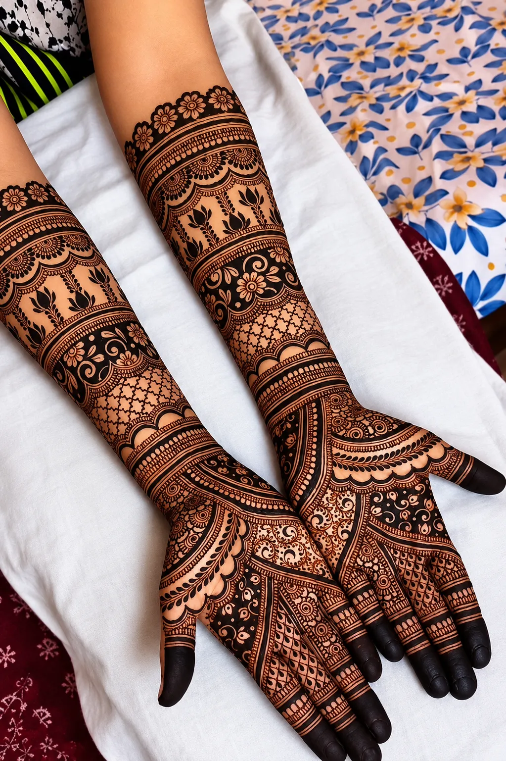 Stylish Full Hand Mehndi Design