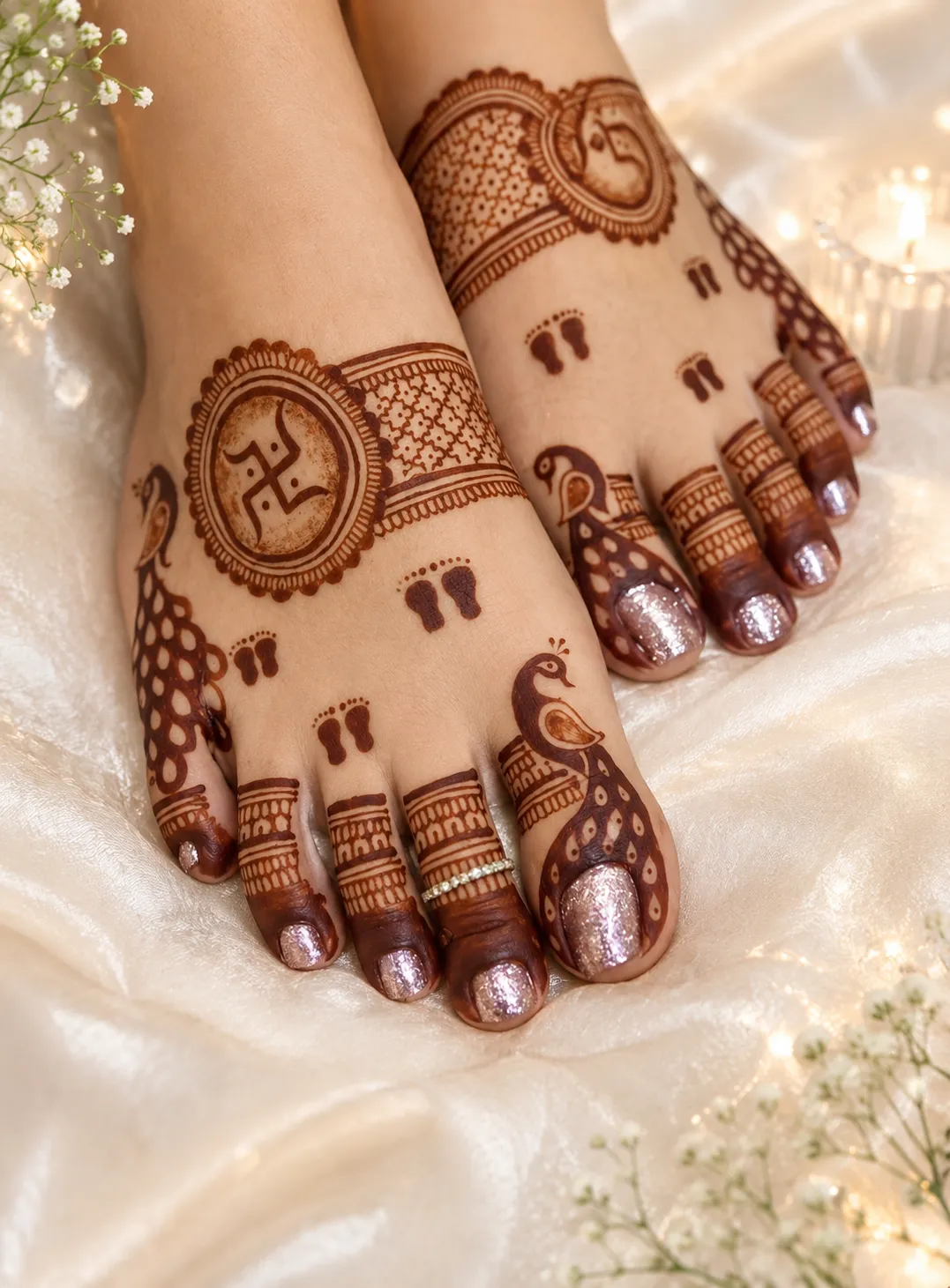 Stylish Foot Mehandi Design