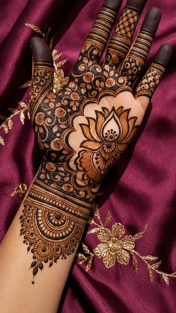 Khafif Mehndi Design Back Hand