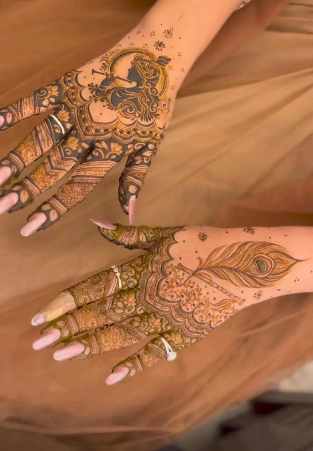 Easy Krishna Mehndi Design