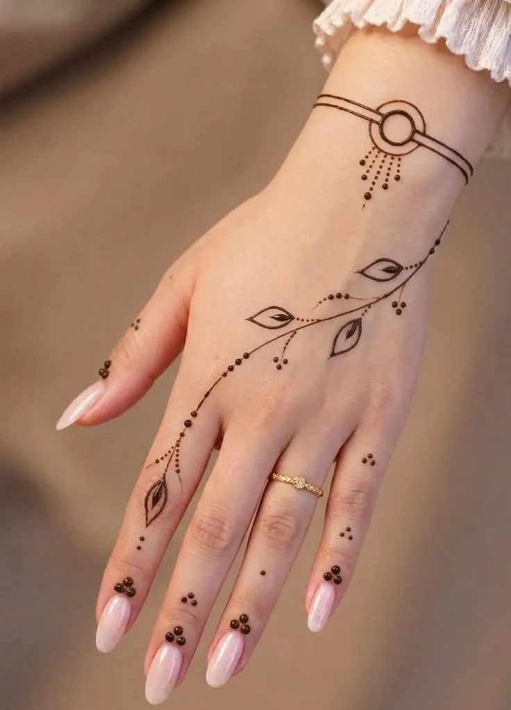 Easy Simple Bail Mehndi Design