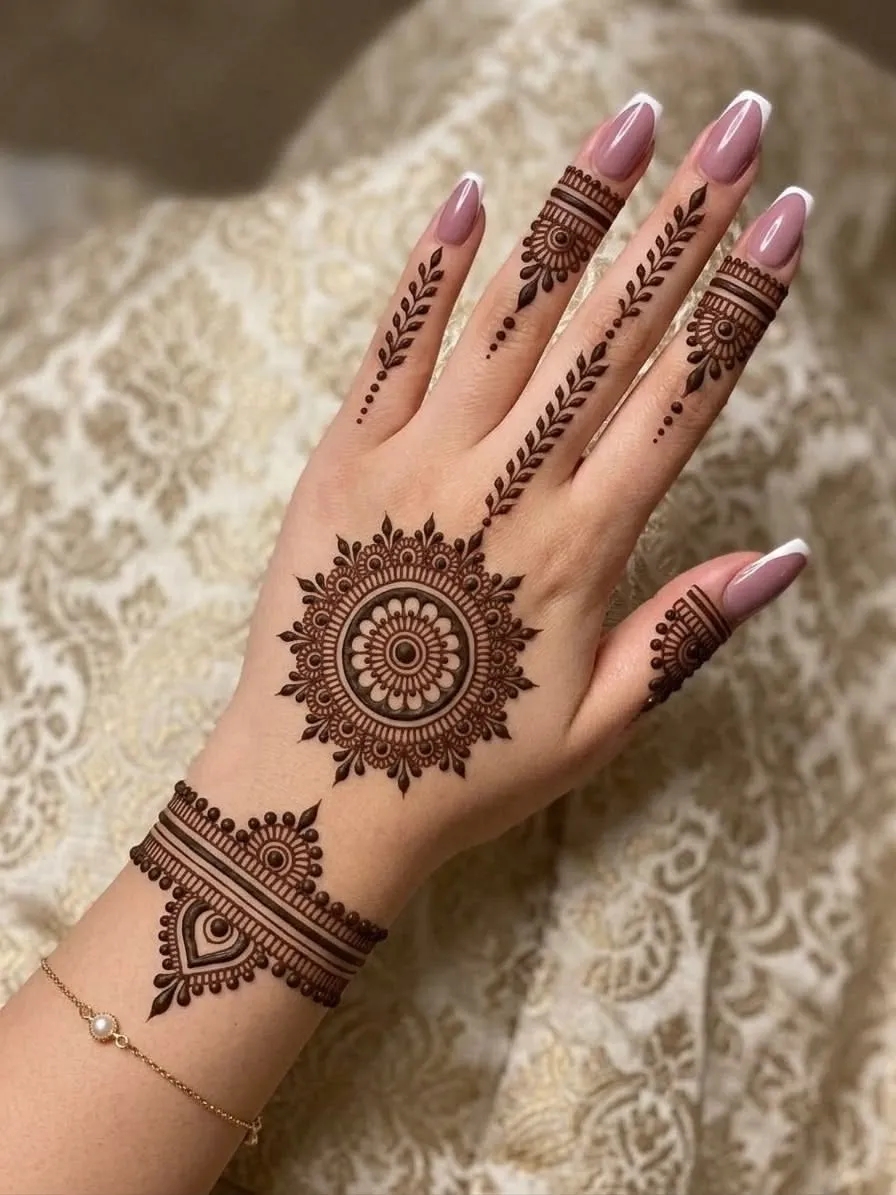 Aesthetic Tikki Mehndi Design