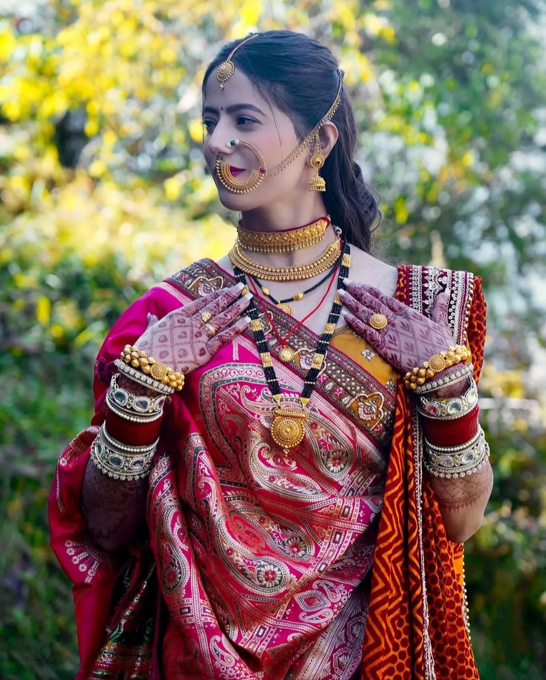Wedding Gold Nath Design