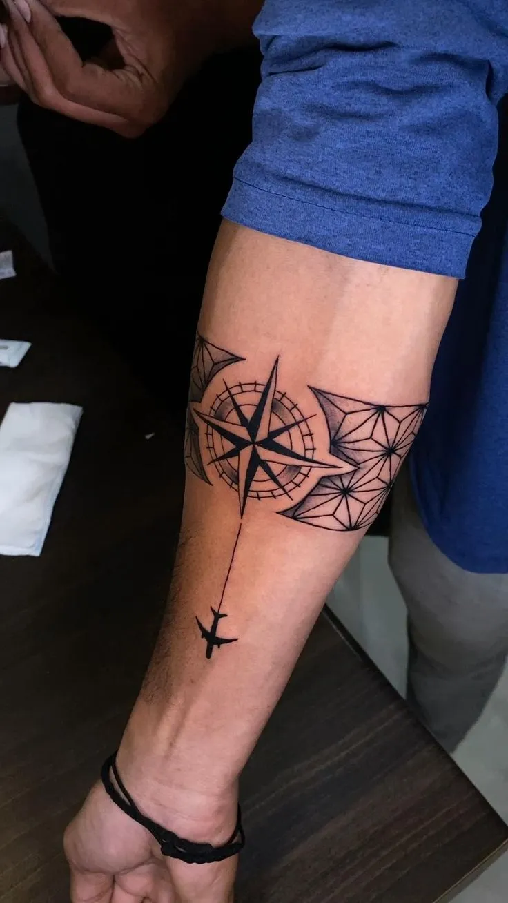 Flower Armband Tattoo Design Stencil