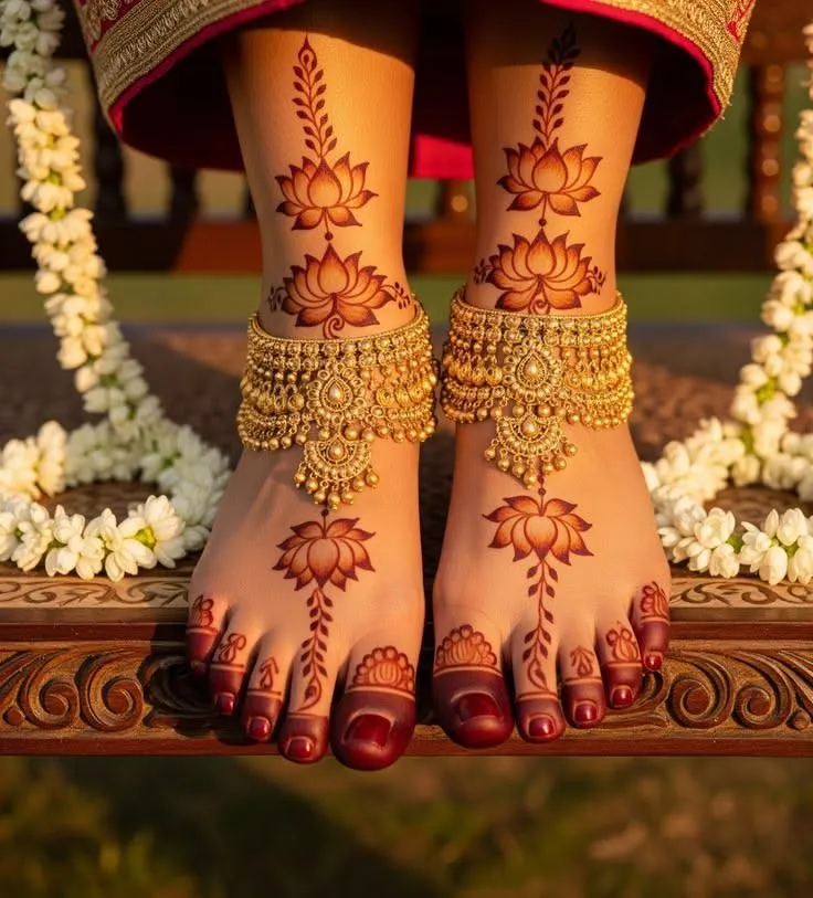 Beautiful Foot Mehandi Design