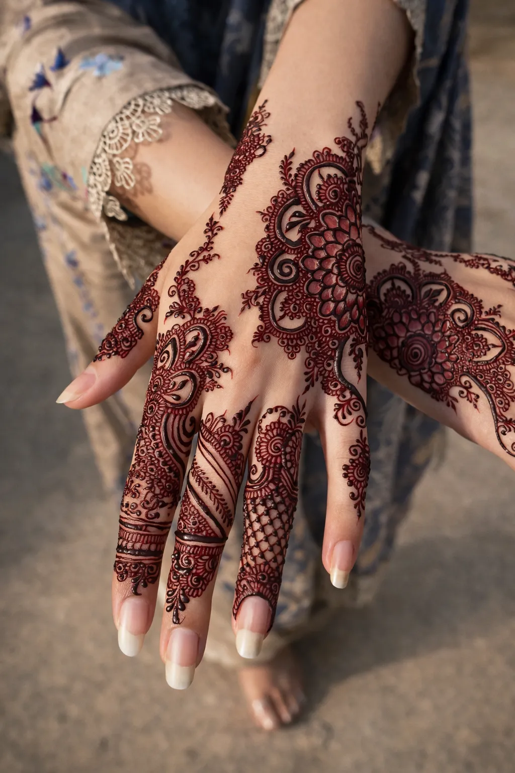 Stylish Kashees Mehndi Design Front