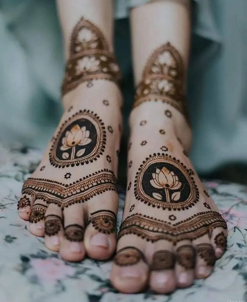 Foot Mehandi Design Easy