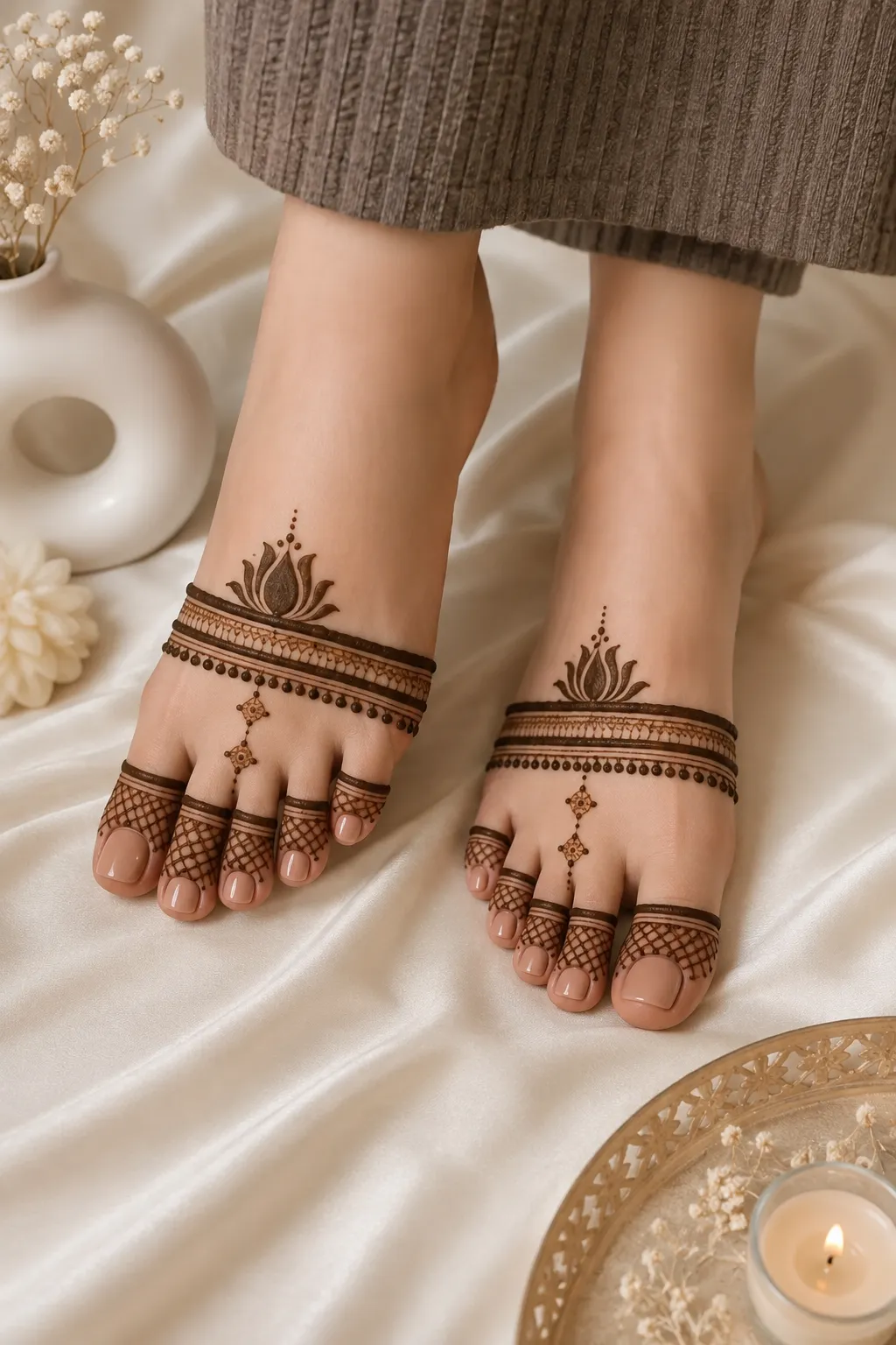 Foot Mehandi Design Simple