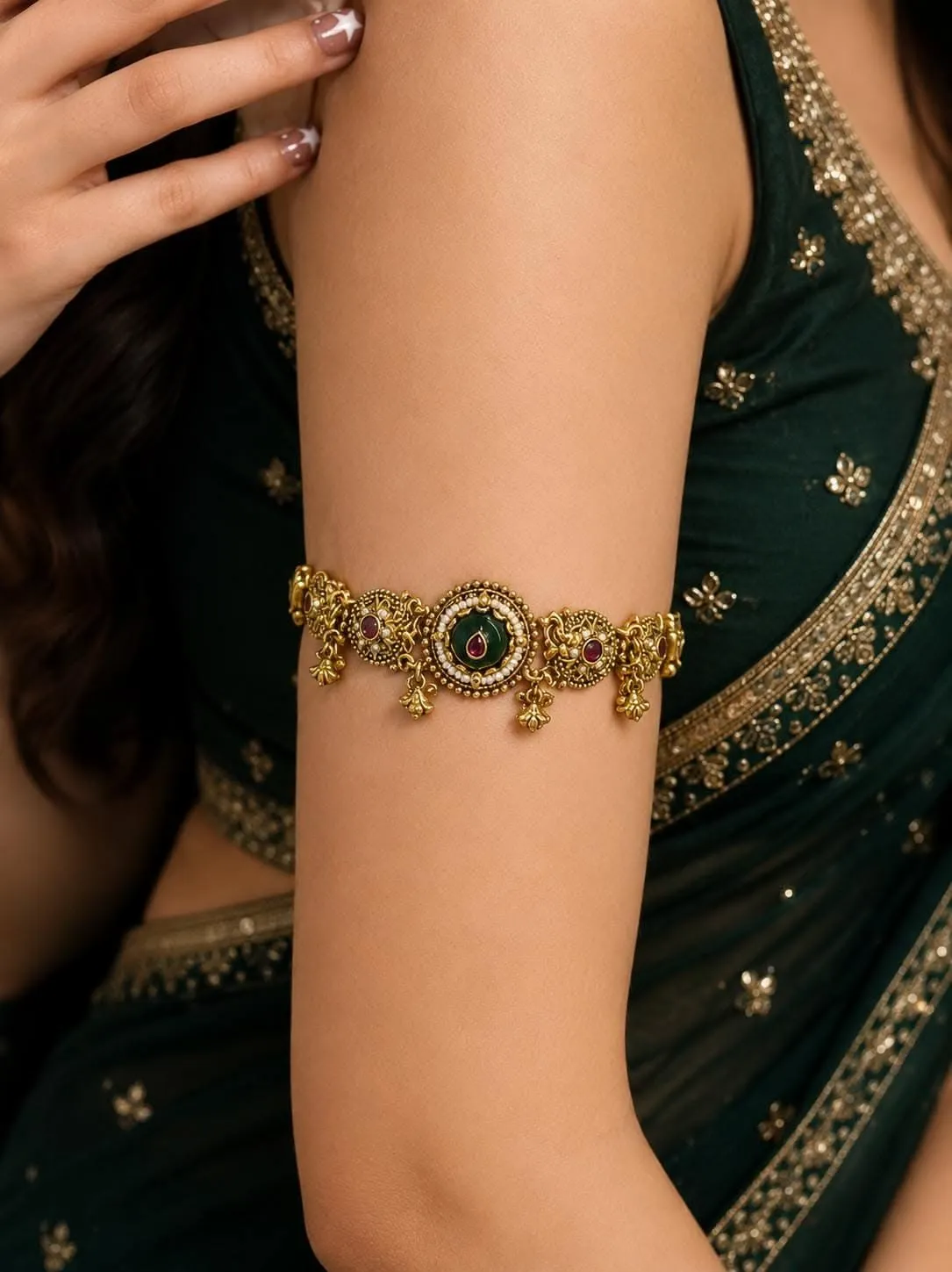 Rajasthani Bajuband Design Gold