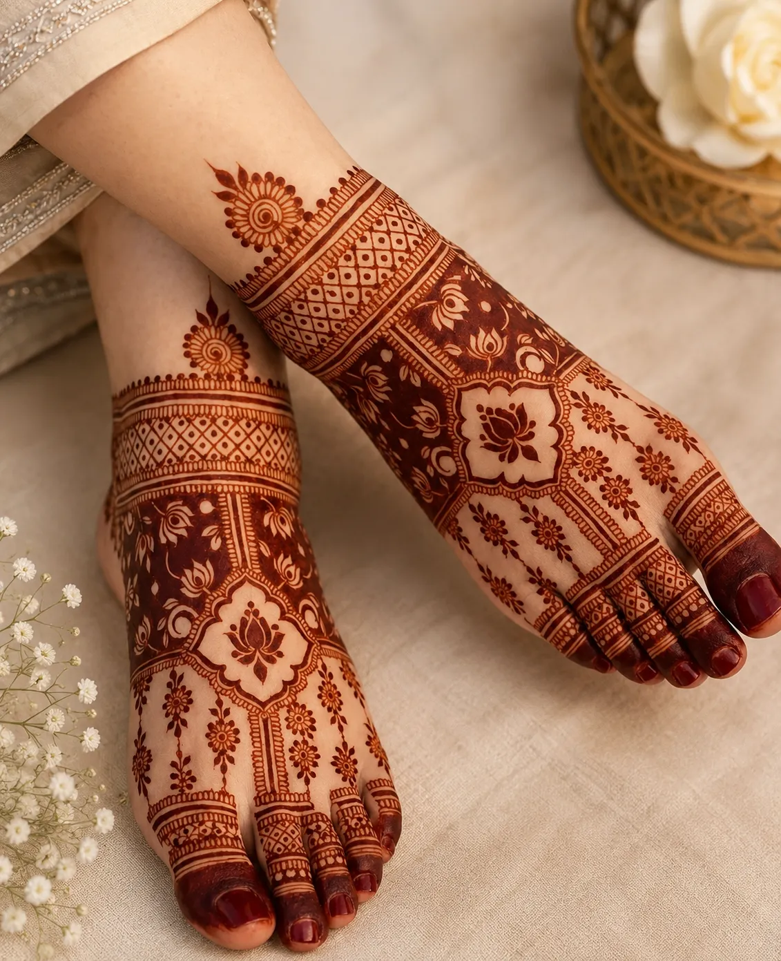 Bridal Foot Mehandi Design