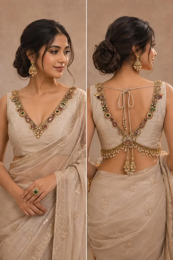 Rajasthani Blouse Design Back
