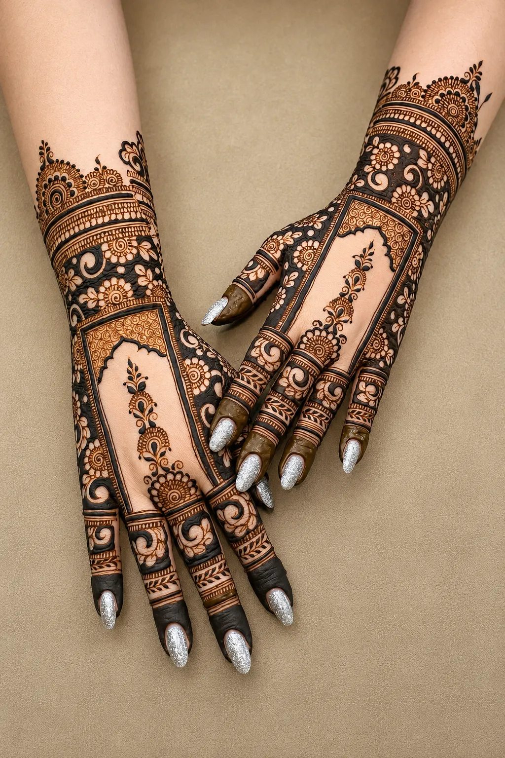 Stylish Simple Khafif Mehndi Design