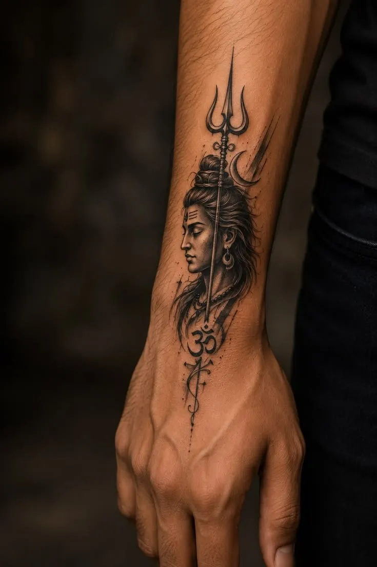 Har Har Mahadev Tattoo Design