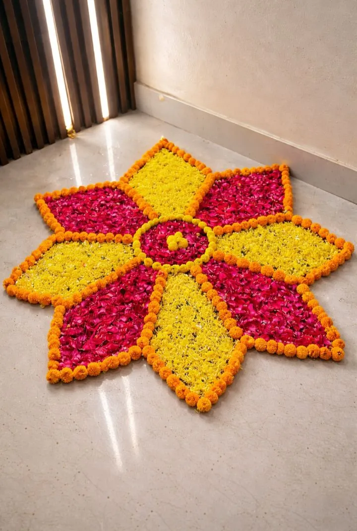 Beautiful Flower Rangoli (2)