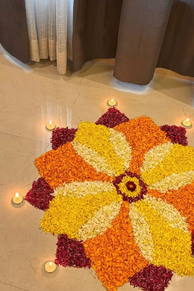 Beautiful Flower Rangoli (3)