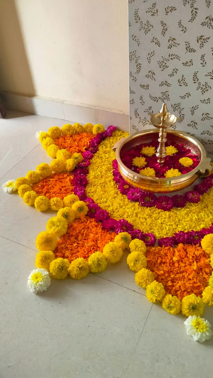 Beautiful Flower Rangoli (4)