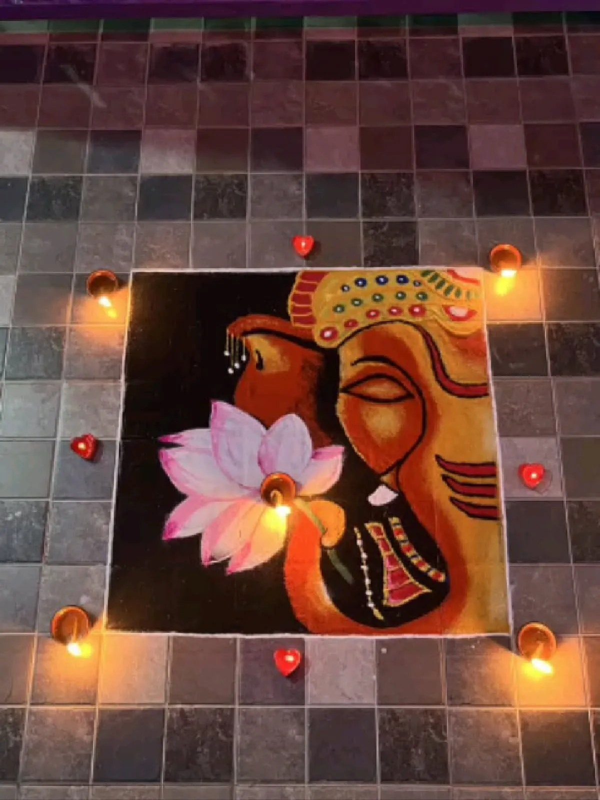 Flower Creative Unique Rangoli Designs (4)