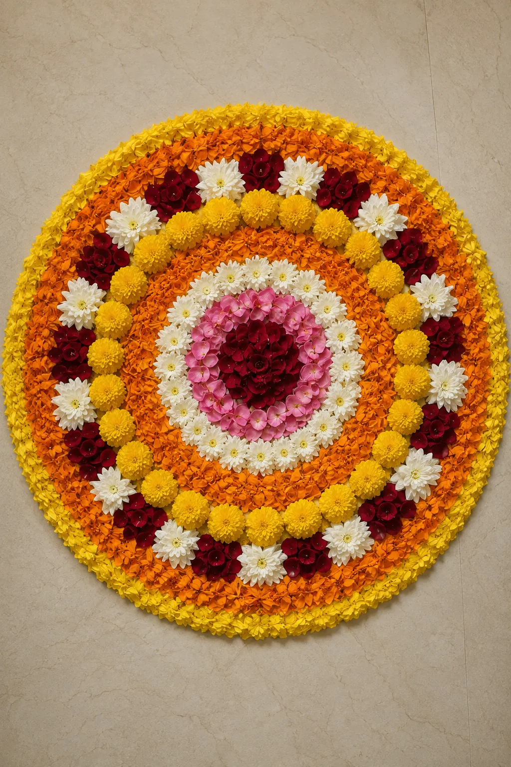 Flower Rangoli Design Simple