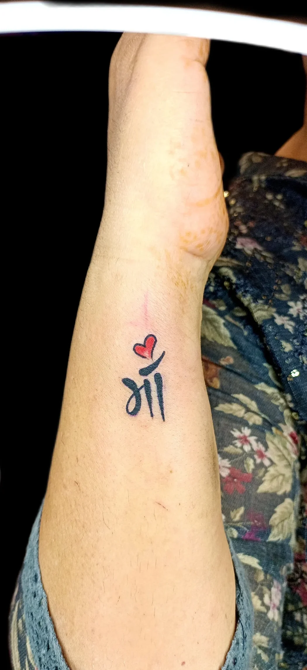 Maa Tattoo Design On Hand (2)