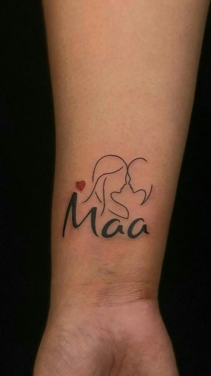 Maa Tattoo Design Simple (2)
