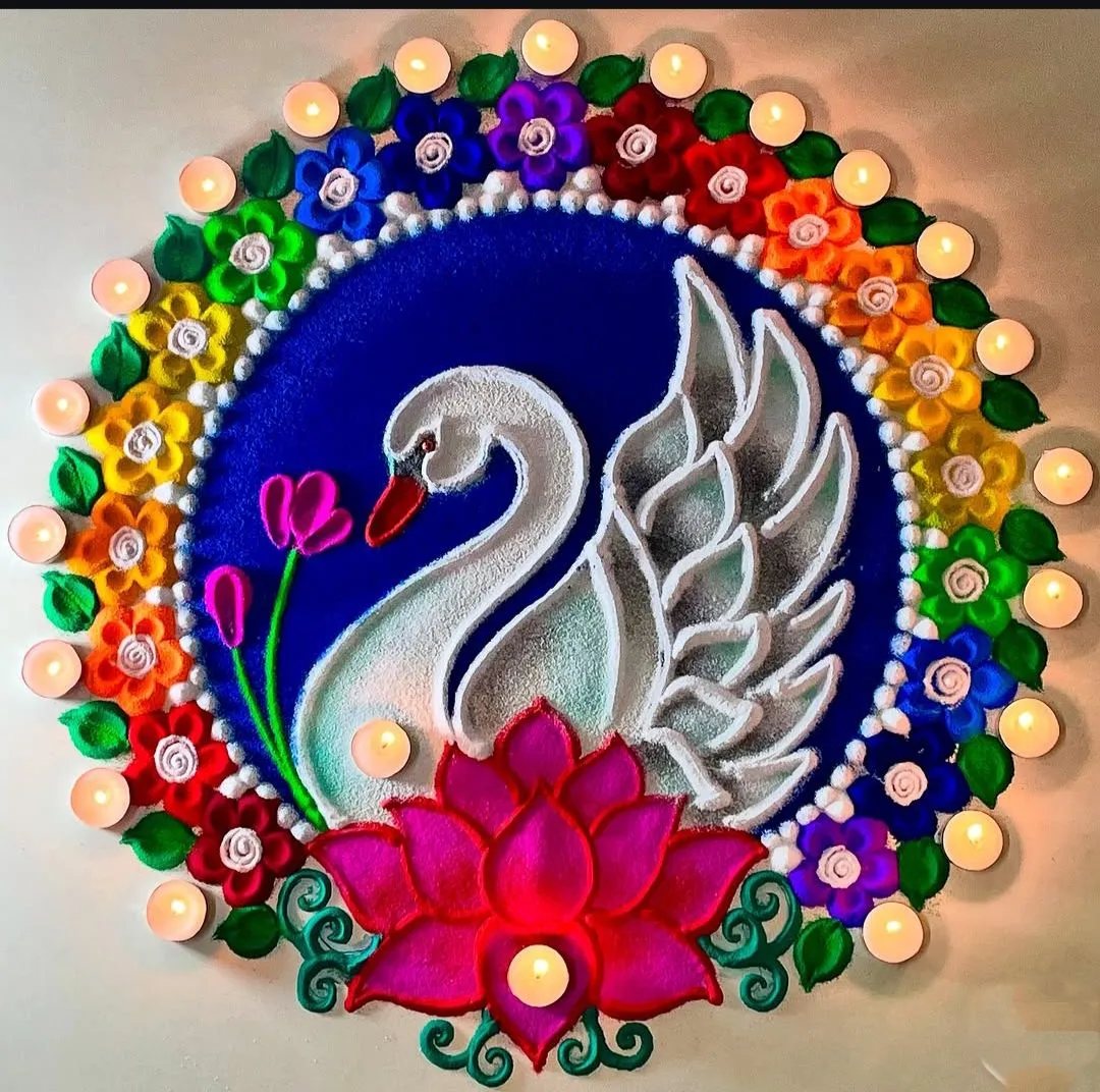 Modern Art Creative Unique Rangoli Designs (2)