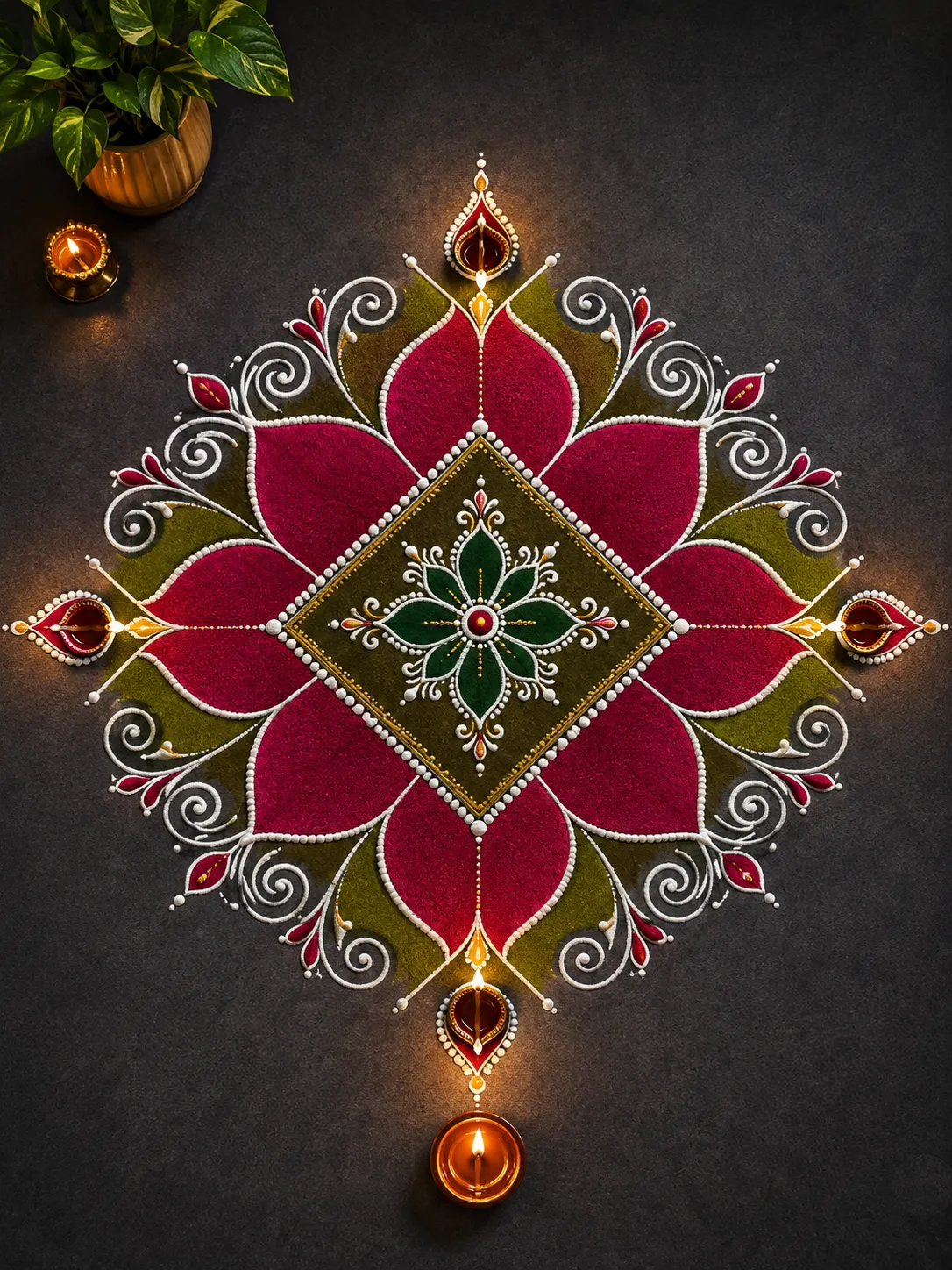 Radha Krishna Creative Unique Rangoli Designs (3)