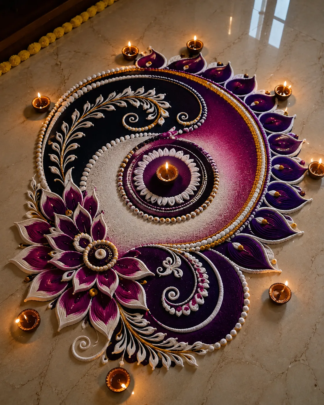 Radha Krishna Creative Unique Rangoli Designs (4)