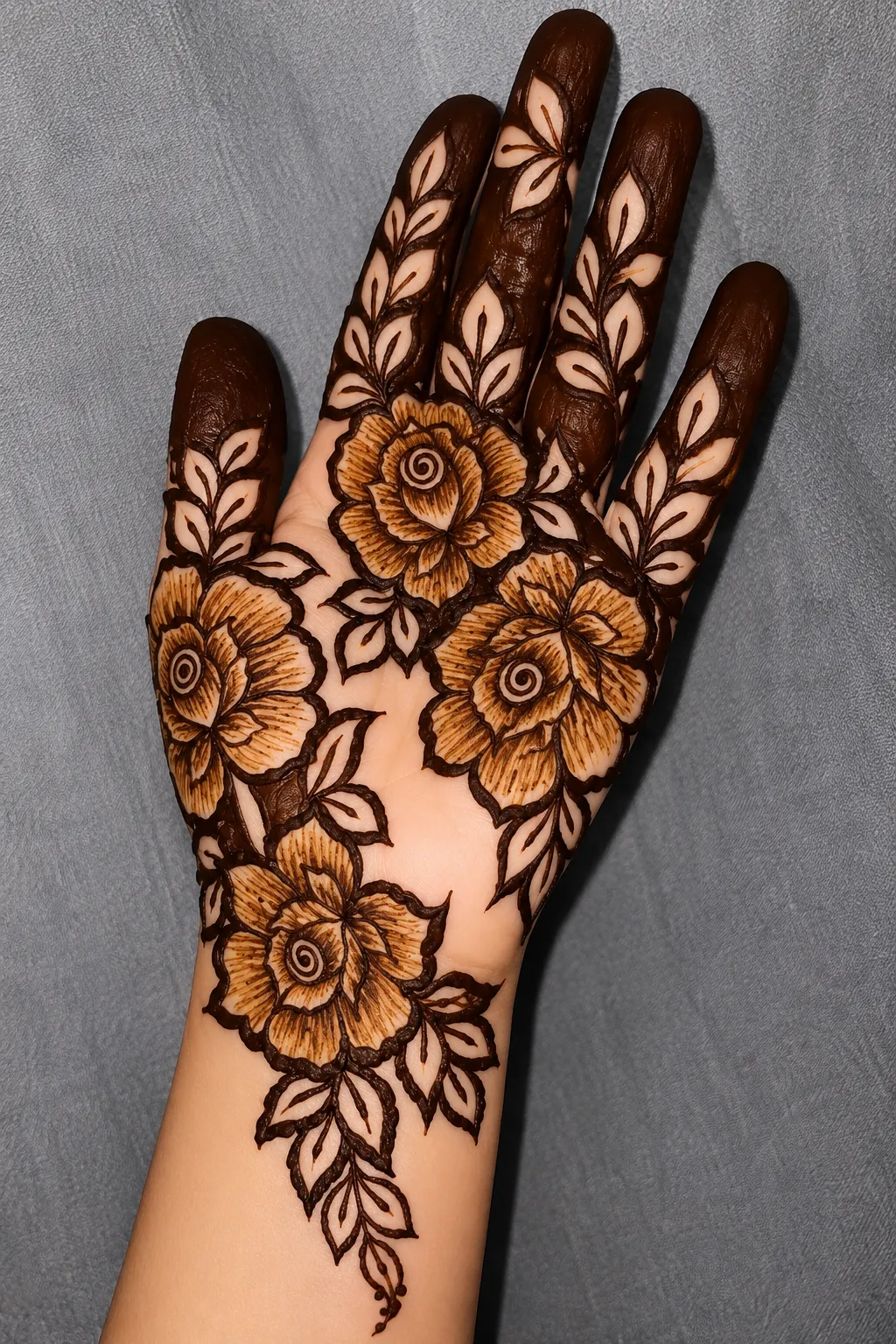 Rose Dubai Mehndi Design (4)