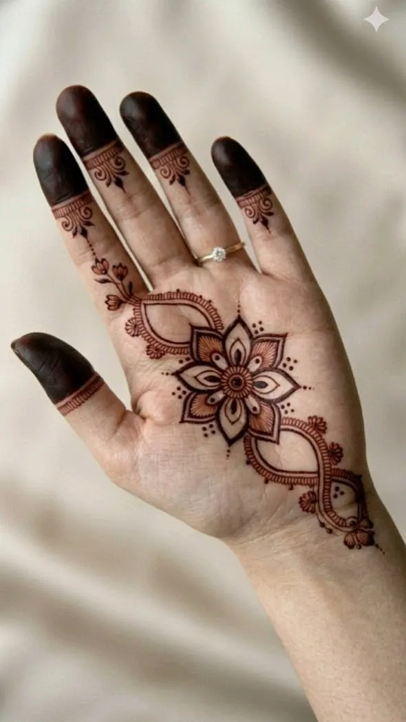 Aesthetic Small Minimalist Henna Designs (2)