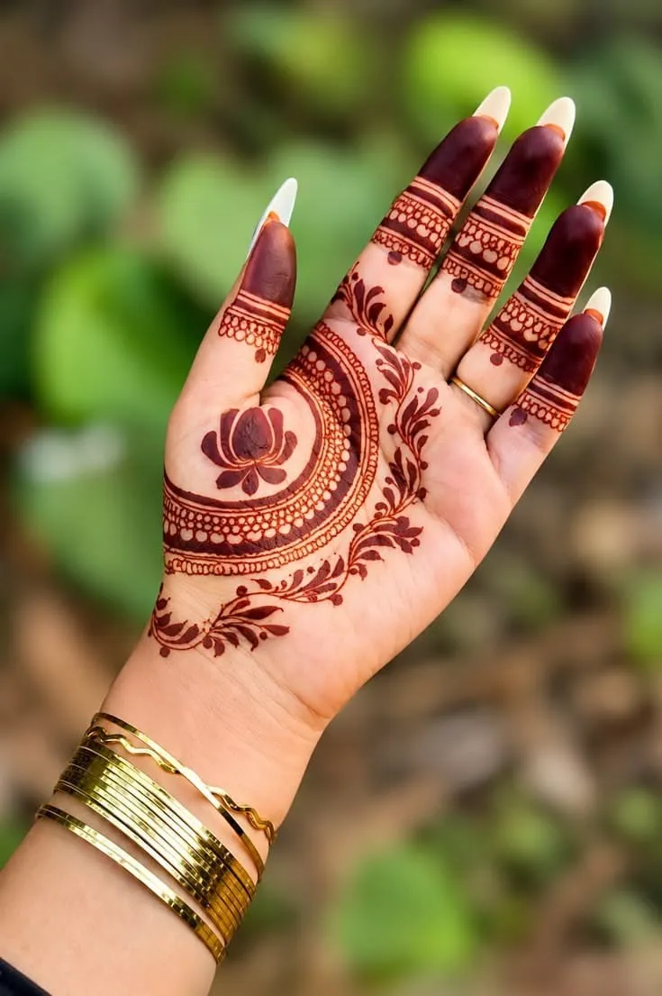 Flower Mehndi Designs Simple