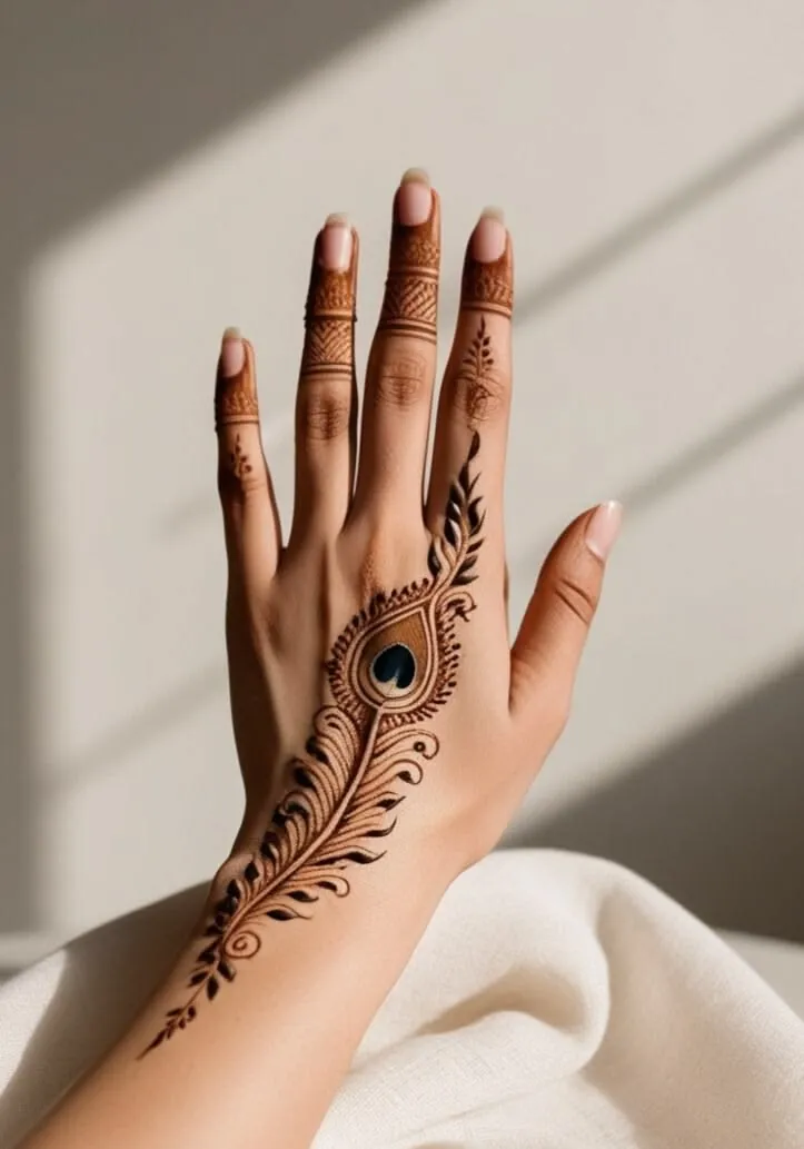 Cute Aesthetic Henna Designs Back Hand (4)