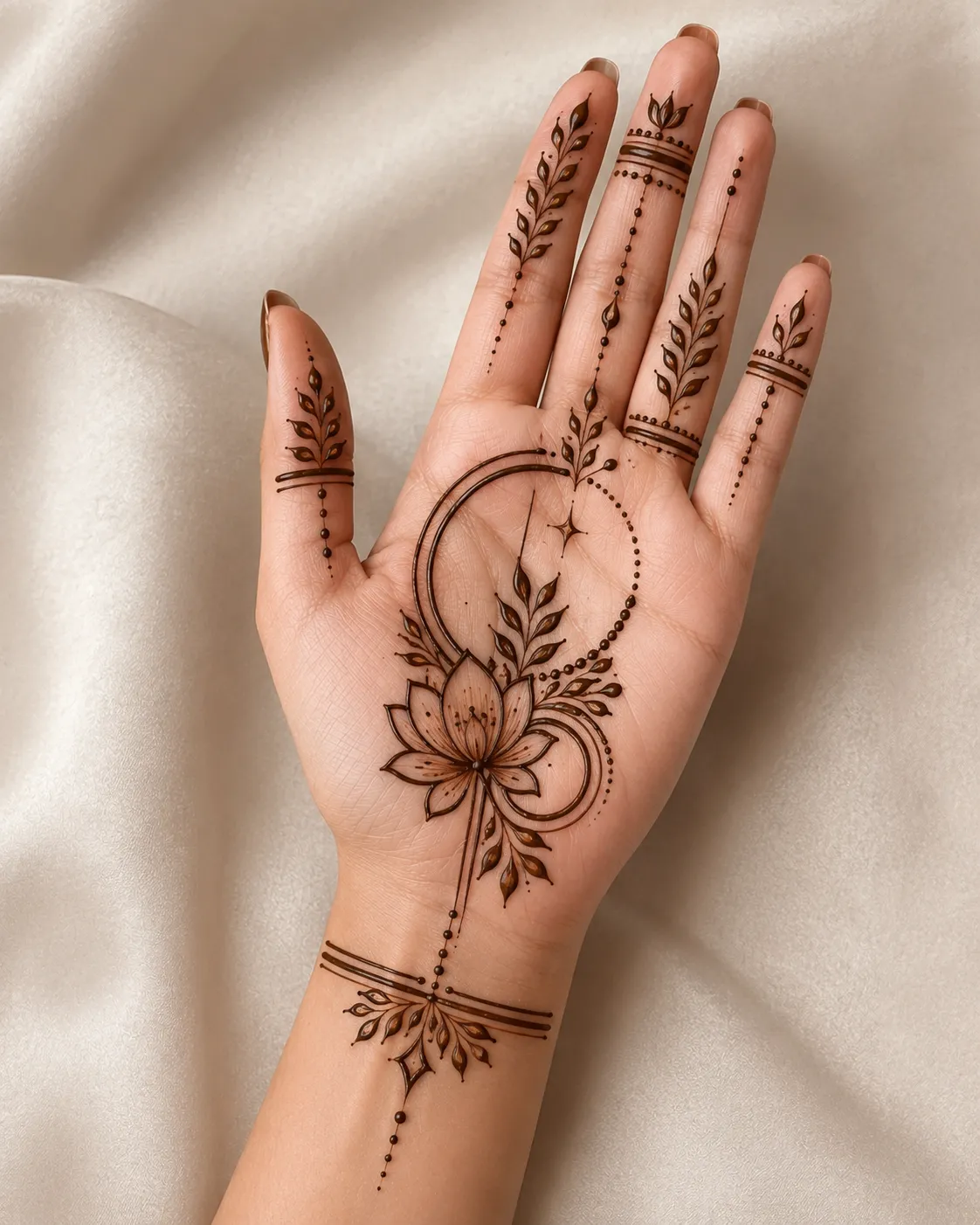 Cute Aesthetic Henna Designs Back Hand