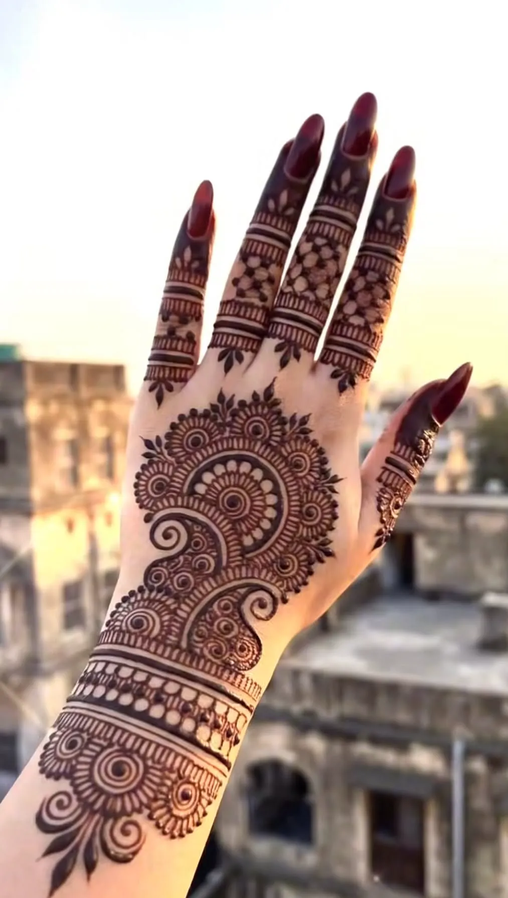 Engagement Mehendi Designs Front,