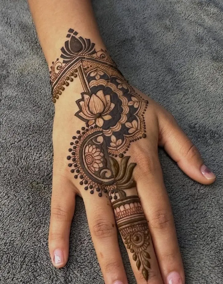 Finger Simple Cute Aesthetic Henna Designs (2)
