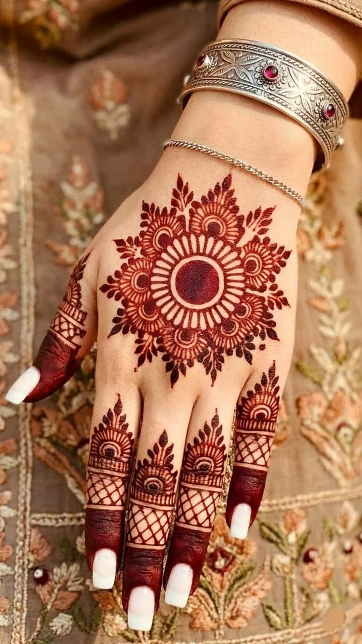 Simple Flower Mehndi Designs (6)