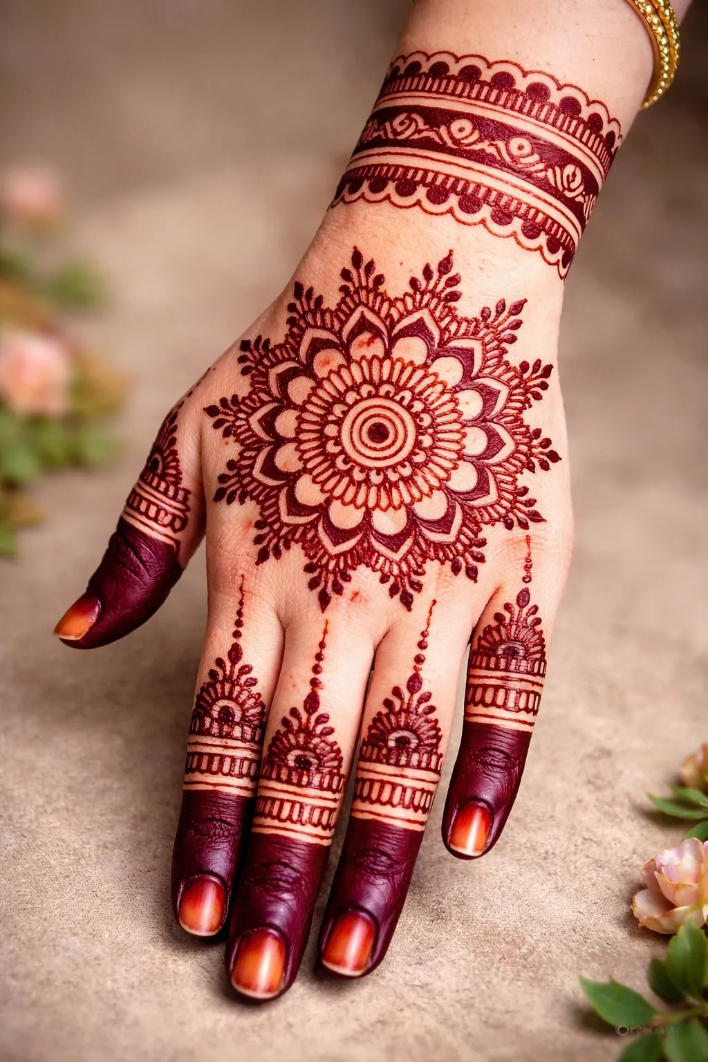 Simple Flower Mehndi Designs (6)