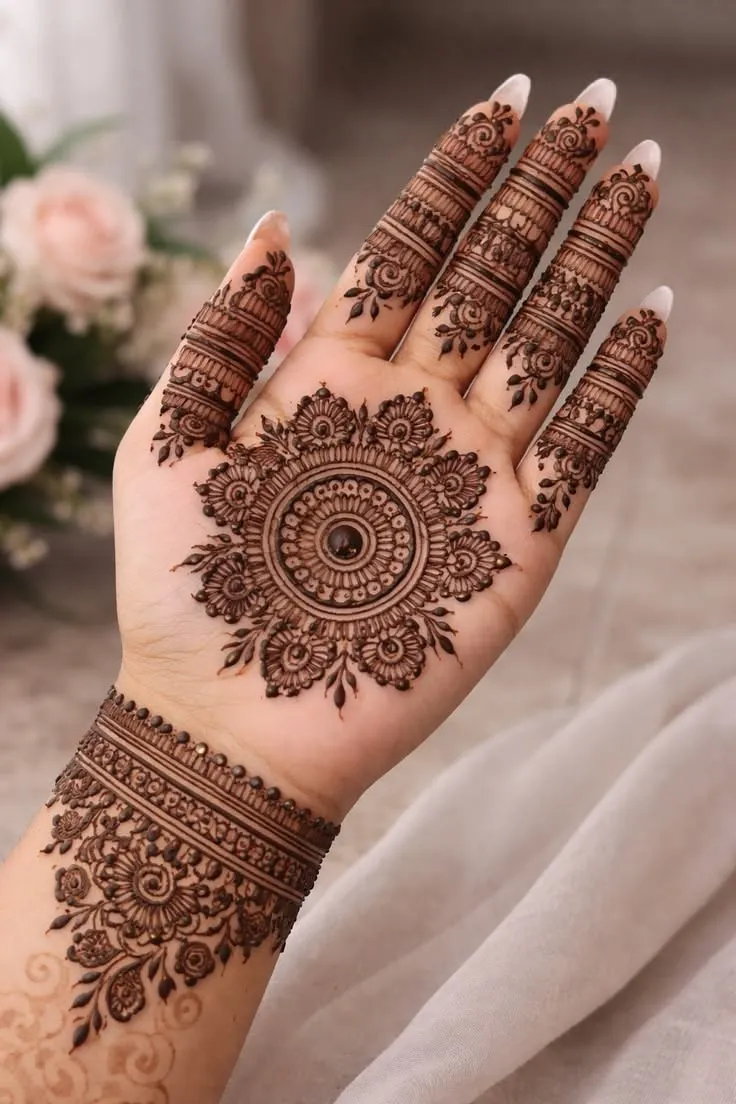 Simple Flower Mehndi Designs (6)