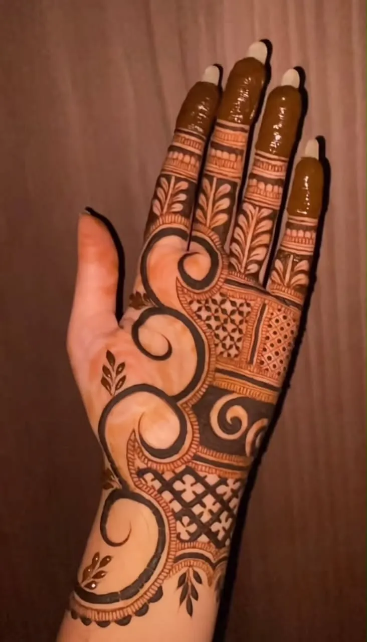 Navratri Mehndi Design Easy, (2)