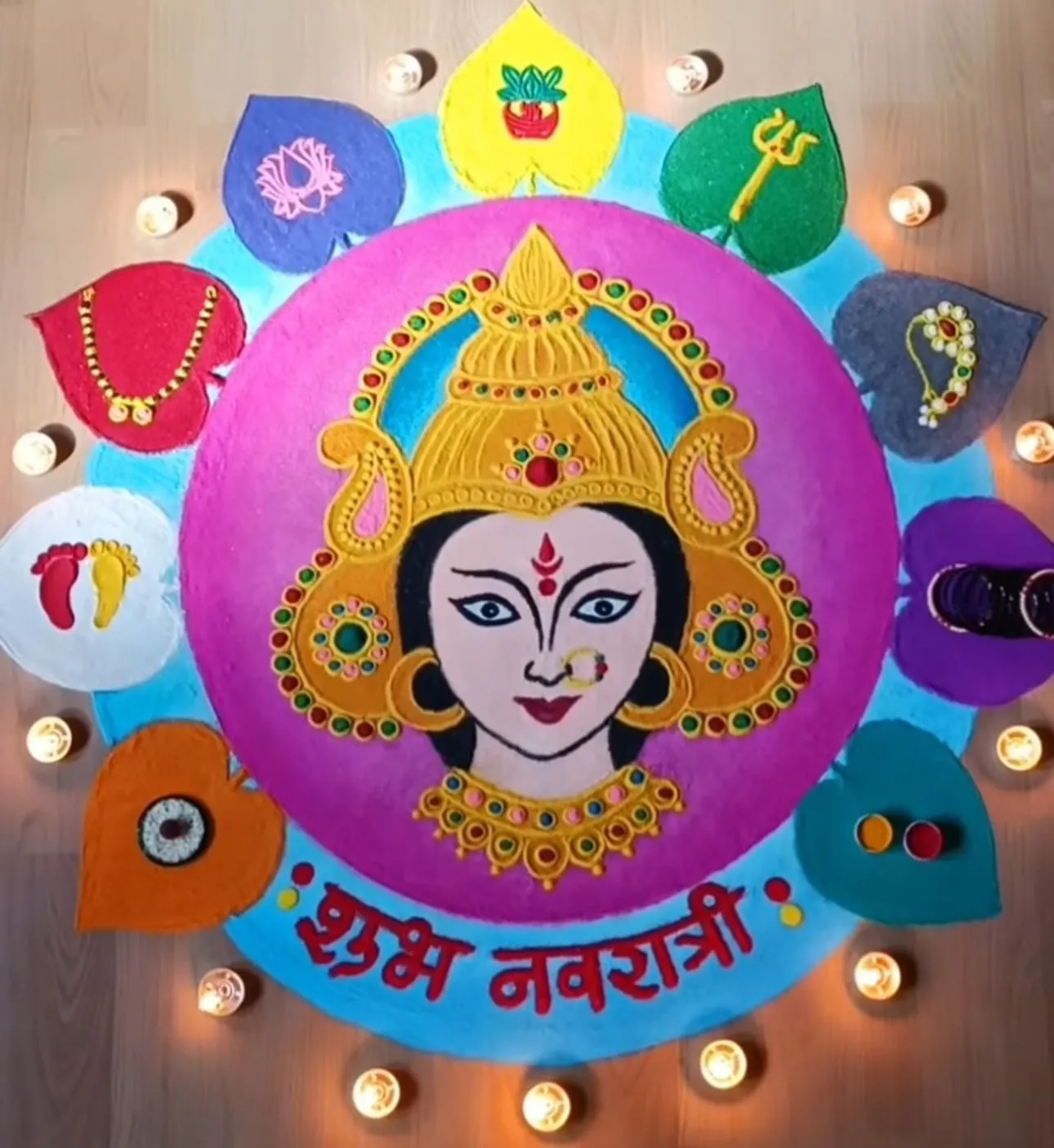 Navratri Rangoli Simple (3)