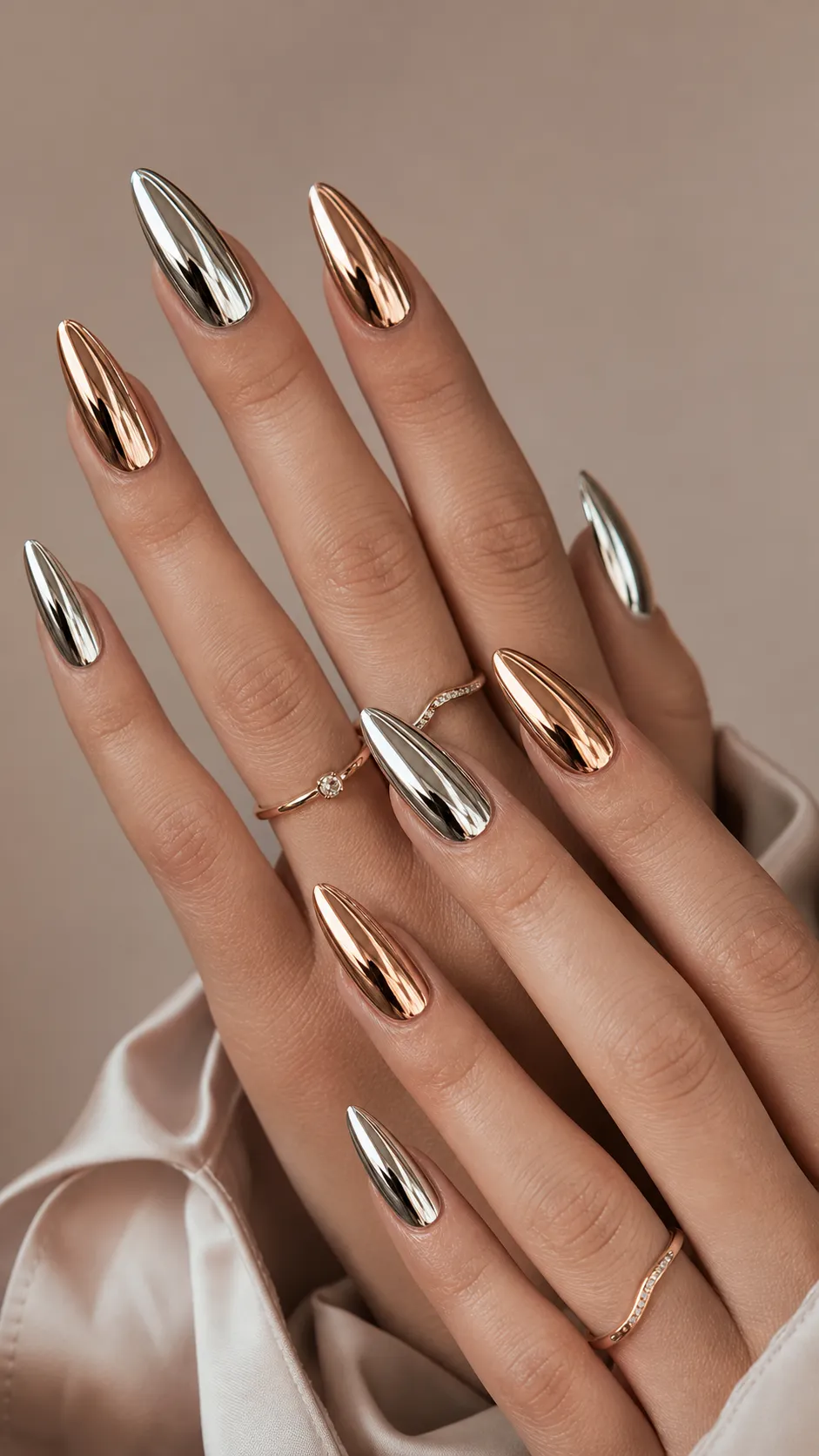 Silver Chrome Nail Art (2)