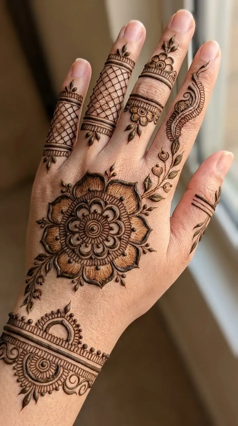 Simple Flower Mehndi Designs (3)