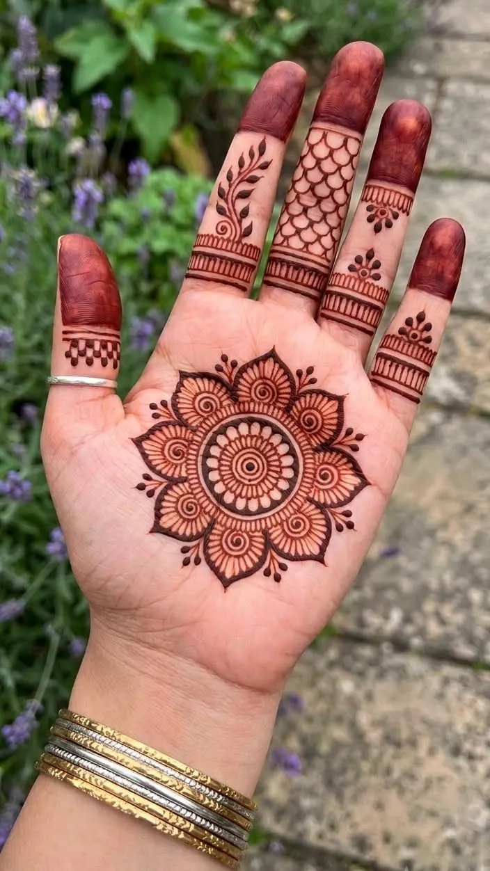 Simple Flower Mehndi Designs (3)