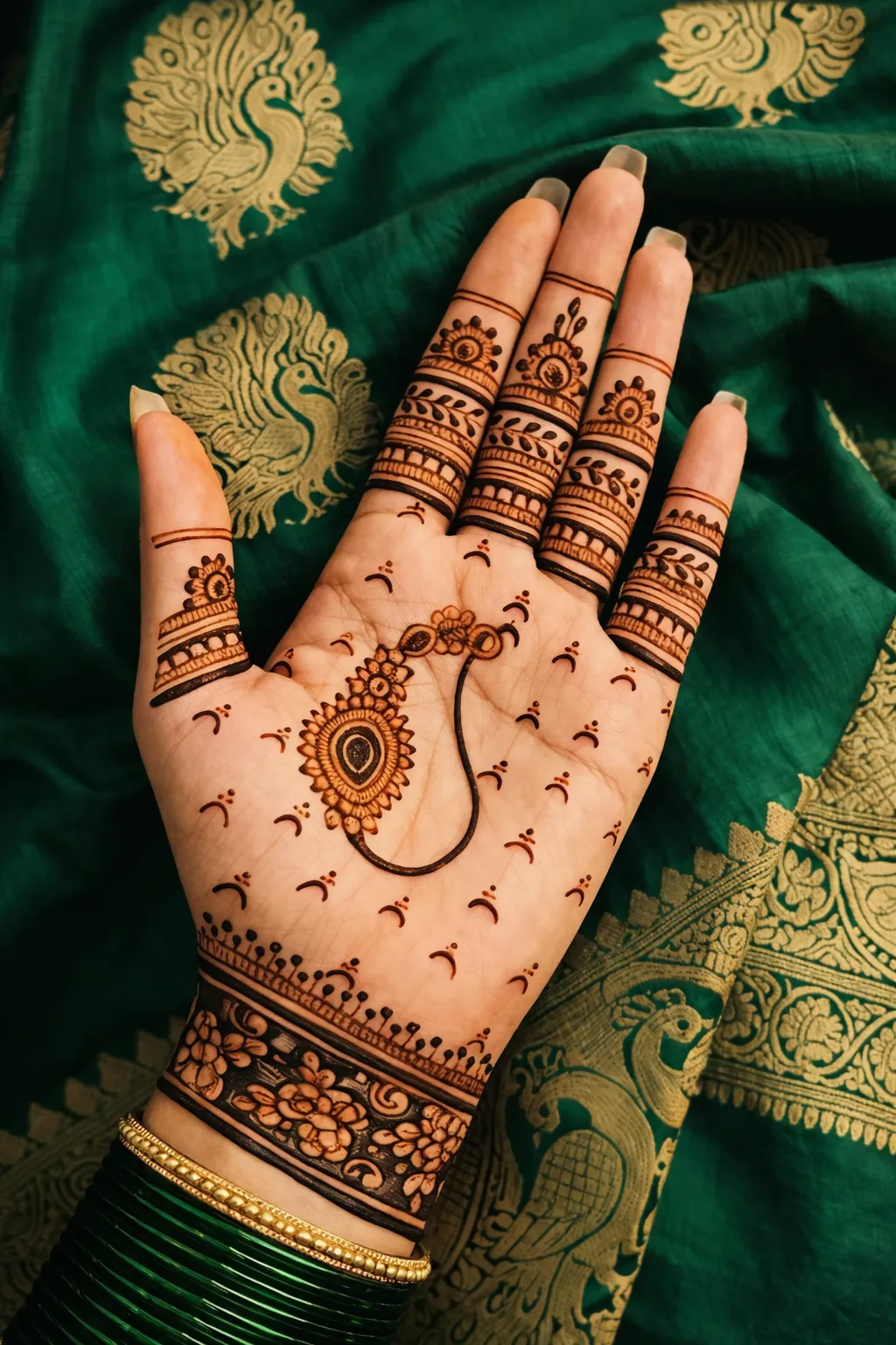 Simple Navratri Mehndi Design (2)