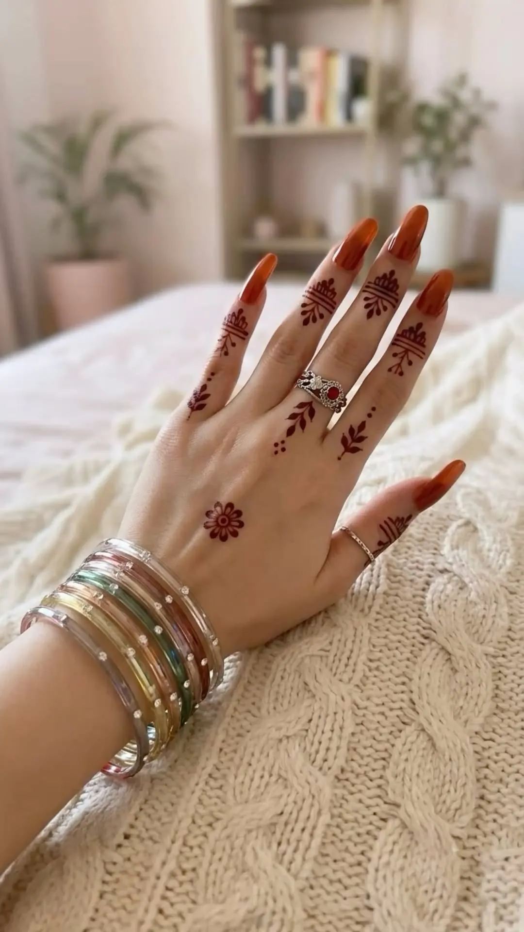 Small Minimalist Henna Designs Back Hand