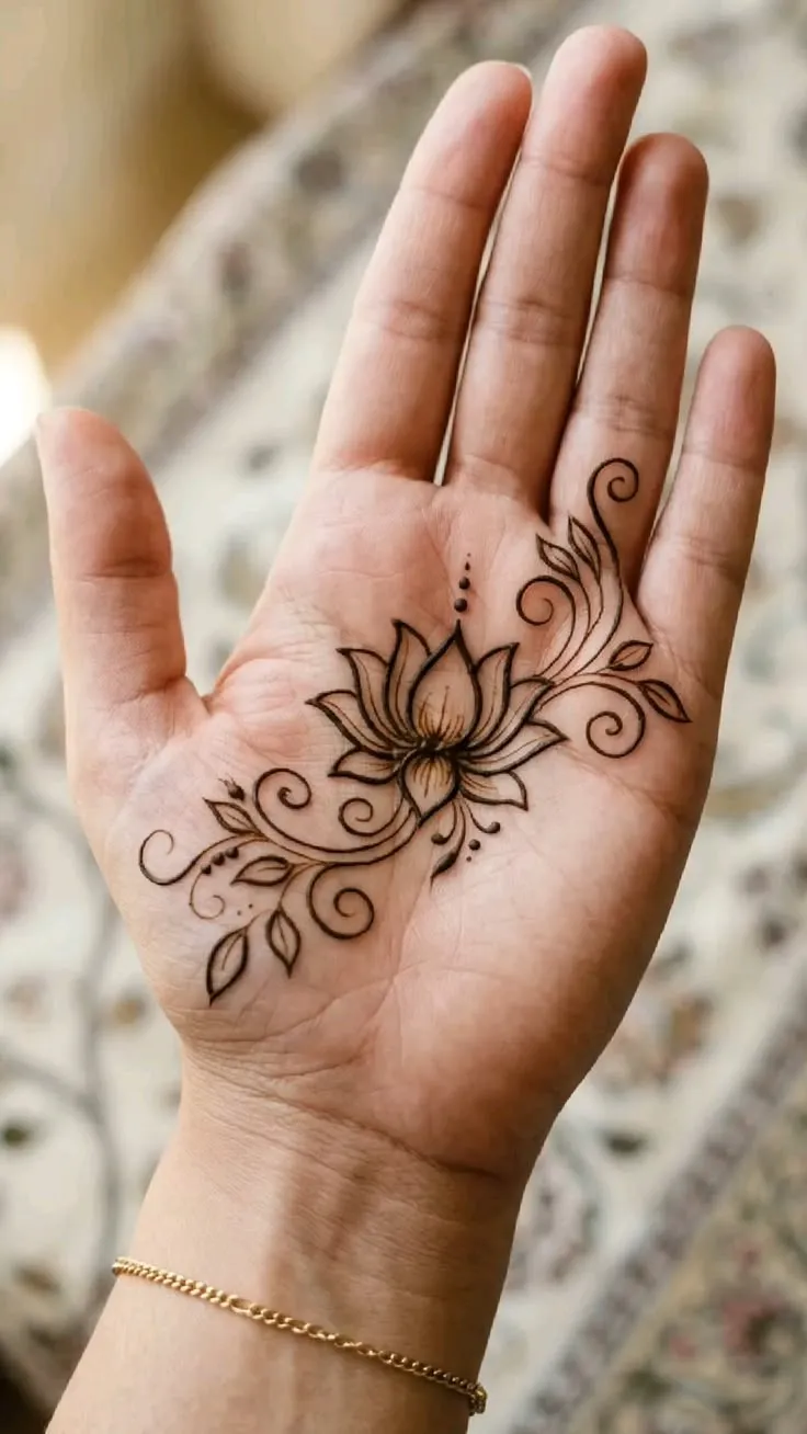 Small Minimalist Henna Designs Front Hand (2)